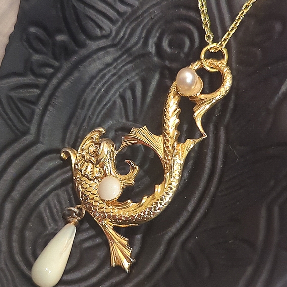 Dragon Koi Sea Serpent Necklace - Picture 2 of 7
